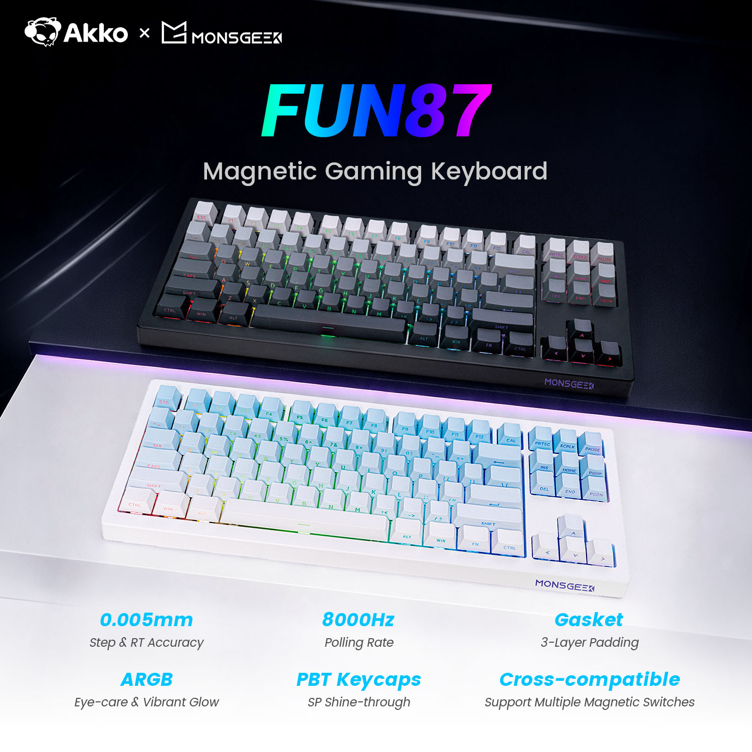 Gaming Keyboard Tkl - Teclado Mecánico para Juegos Akko x