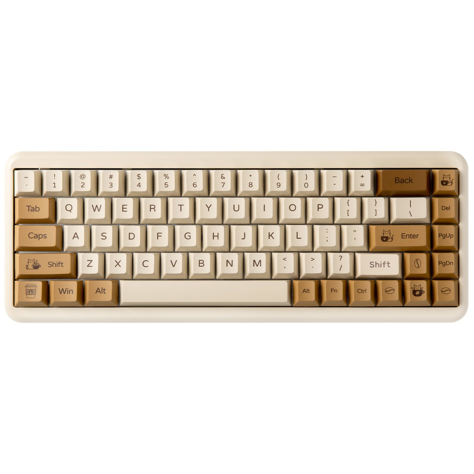 Gaming Keyboard Extension - Teclas PBT YUNZII Coffee Cat, Juego