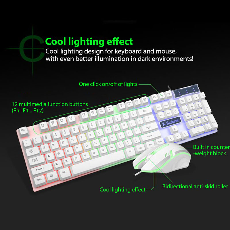 Juego de teclado y ratón KM320 - Gaming Keyboard Mouse And Headset Combo reseña y precio
