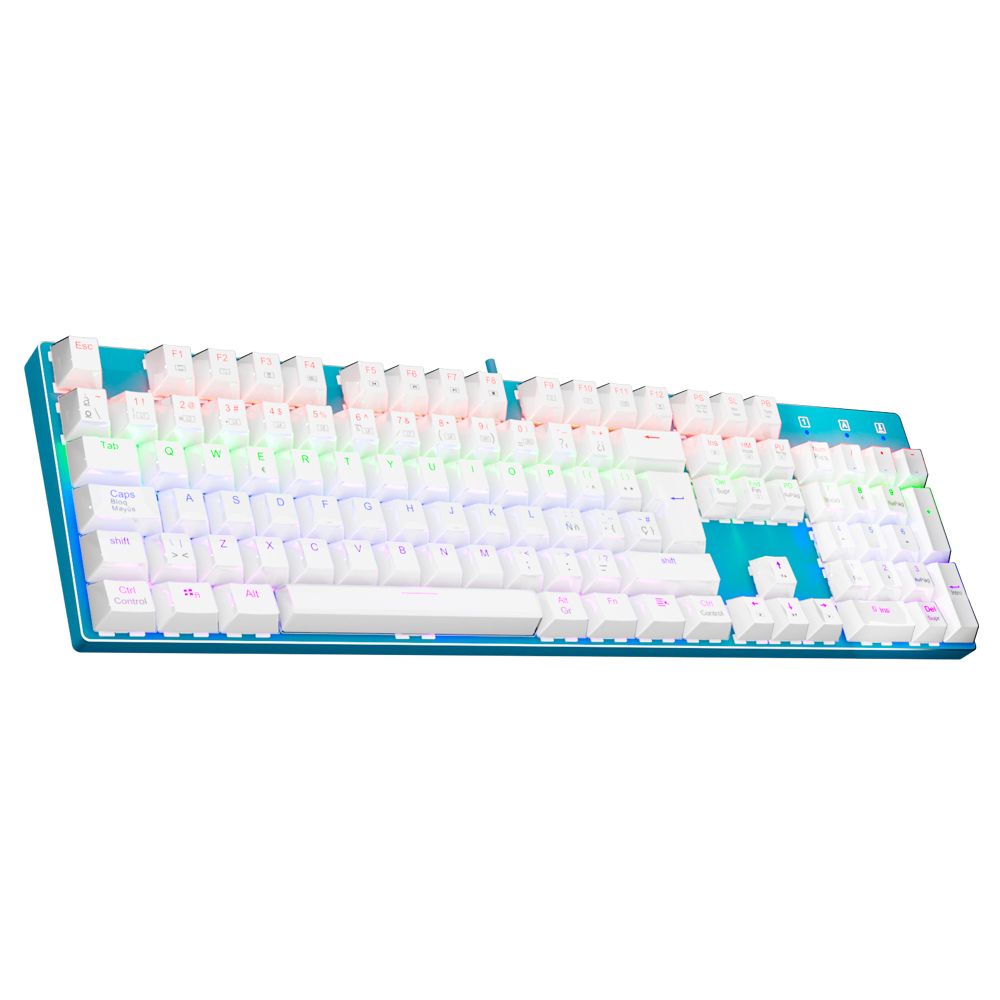 Teclado Mecánico para Juegos E - Gaming Keyboard Blue Switches reseña y precio