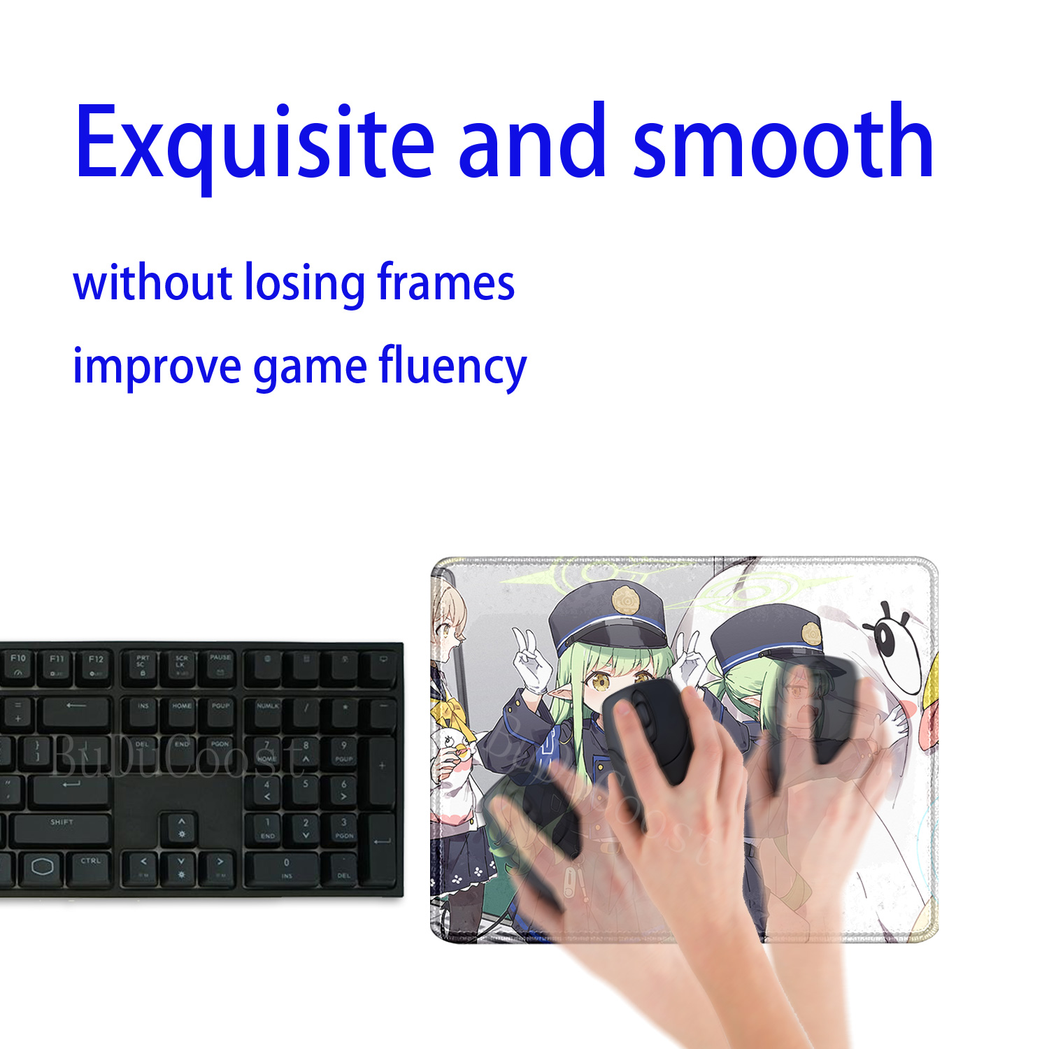 Alfombrilla de ratón de tamaño - Gaming Keyboard Blue reseña y precio